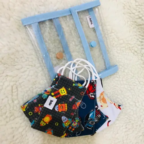 kit 3 Máscaras infantis Simples