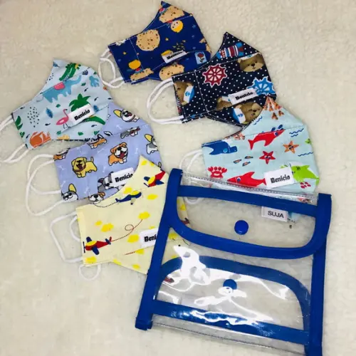 Kit 6 máscaras infantis Simples
