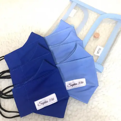 Kit 6 máscaras TRIPLA personalizadas + Porta máscaras