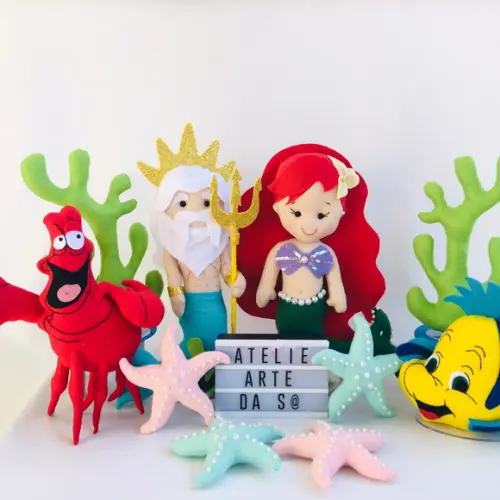 Kit Ariel - pequena sereia em feltro