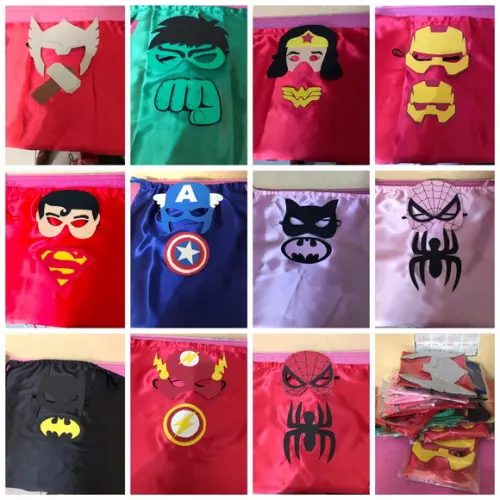 Kit Capa e Máscara de Super Heróis