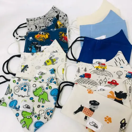 Kit com 10 máscaras Infantil personalizada + porta mascara d