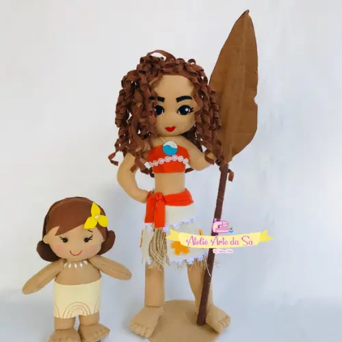 Kit Moana e Moana Baby em Feltro