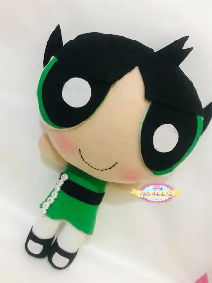 Menina super poderosas em feltro personalizada
