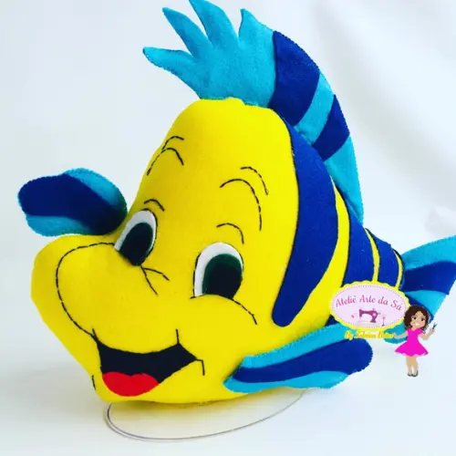 Peixe Linguado da Ariel em Feltro