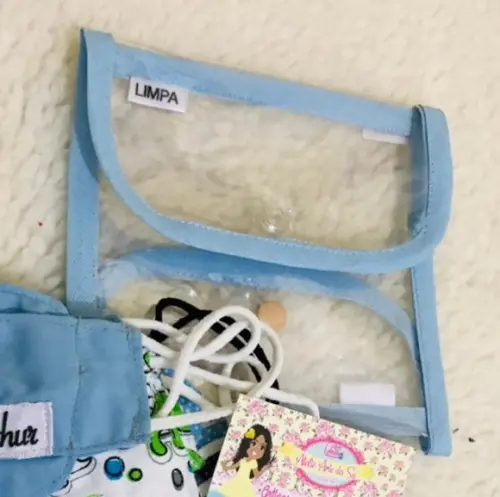 Porta máscara duplo limpa e suja