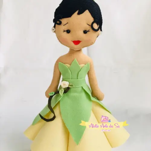 Princesa Tiana em feltro