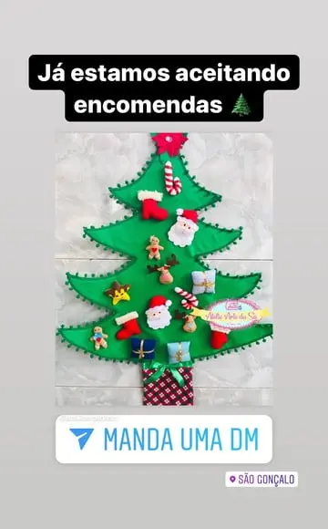 Árvore de Natal em Feltro Infantil Montessori