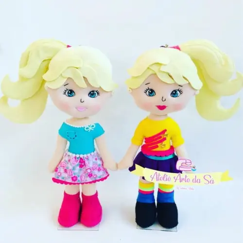 Boneca da Polly pocket em feltro