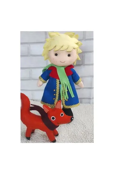 Boneco Pequeno Príncipe em Feltro Luxo e Raposa