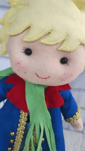 Boneco Pequeno Príncipe em Feltro Luxo e Raposa
