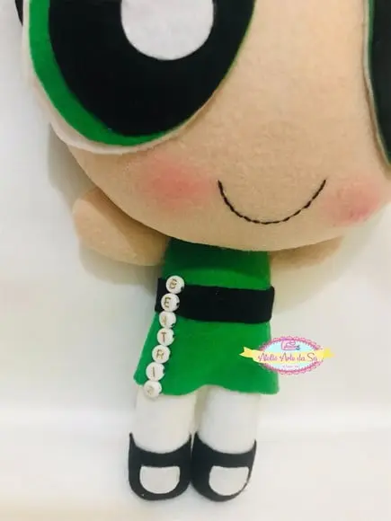 Menina super poderosas em feltro personalizada