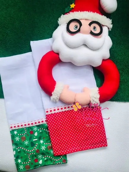 Papai Noel de Feltro Porta Toalha de Prato