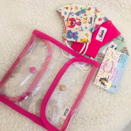 Porta máscara duplo limpa e suja