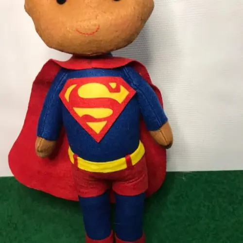 Super Homem em Feltro Negro 30cm