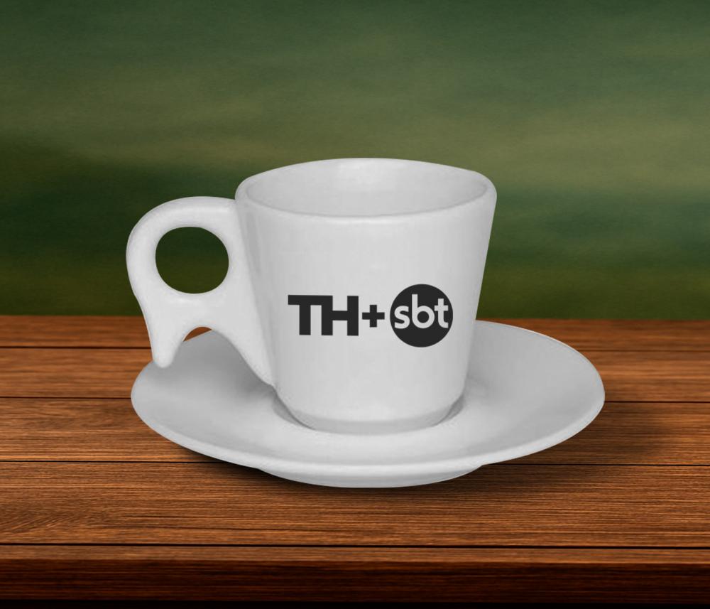 Xícara de Café Personalizada Pirâmide de 70ml - 24 Unidades