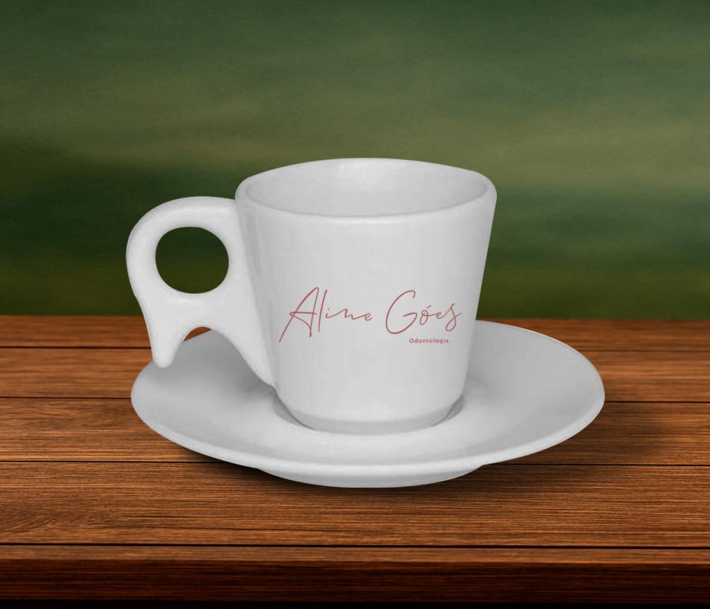 Xícara de Café Personalizada Pirâmide de 70ml - 36 Unidades