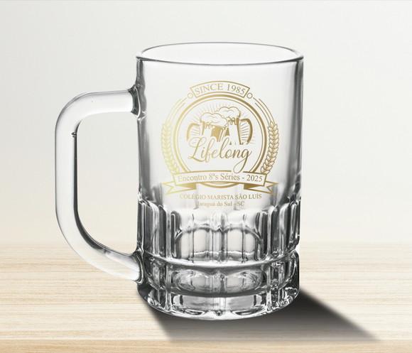 Caneca de Chopp Personalizada Munich 300ml - 48 Unidades