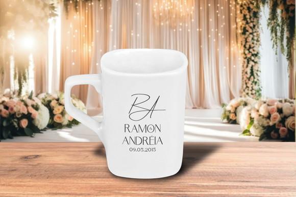 Caneca Personalizada Quadrada 160ml - 12 Unidades