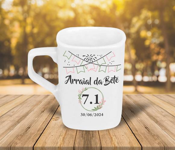 Caneca Personalizada Quadrada 160ml - 24 Unidades