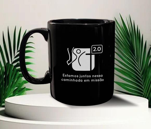 Caneca Preta Personalizada de 300ml - 24 Unidades