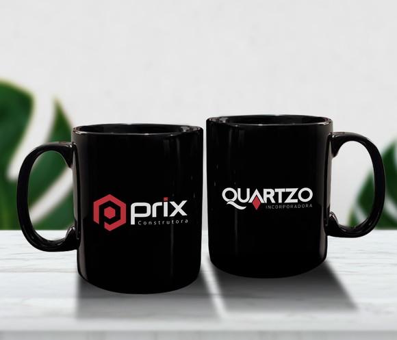 Caneca Preta Personalizada de 300ml - 24 Unidades