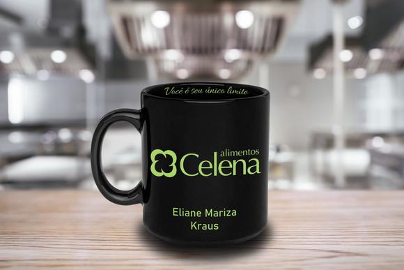 Caneca Preta Personalizada de 300ml - 36 Unidades