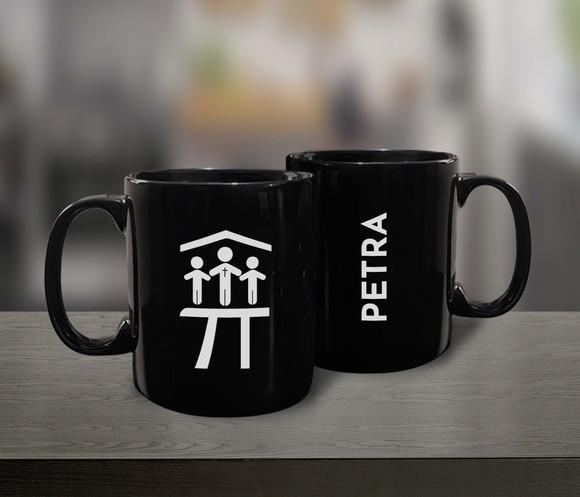 Caneca Preta Personalizada de 300ml - 48 Unidades