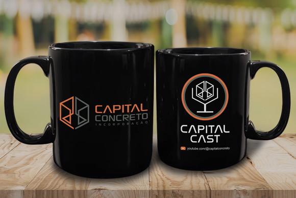 Caneca Preta Personalizada de 300ml - 48 Unidades