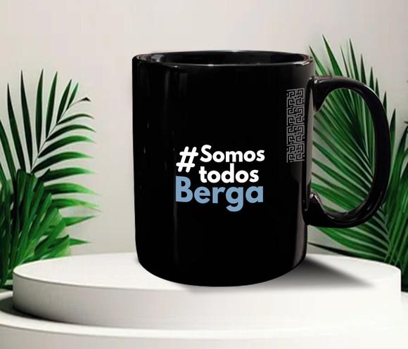 Caneca Preta Personalizada de Porcelana 300ml - 100 Unidades