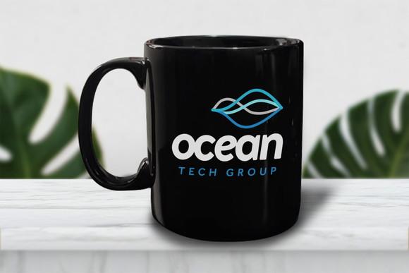 Caneca Preta Personalizada de Porcelana 300ml - 12 Unidades
