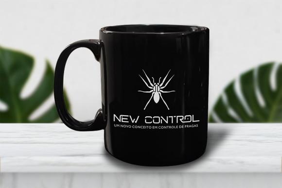 Caneca Preta Personalizada de Porcelana 300ml - 24 Unidades