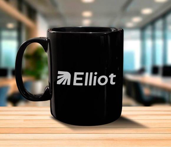 Caneca Preta Personalizada de Porcelana 300ml - 36 Unidades