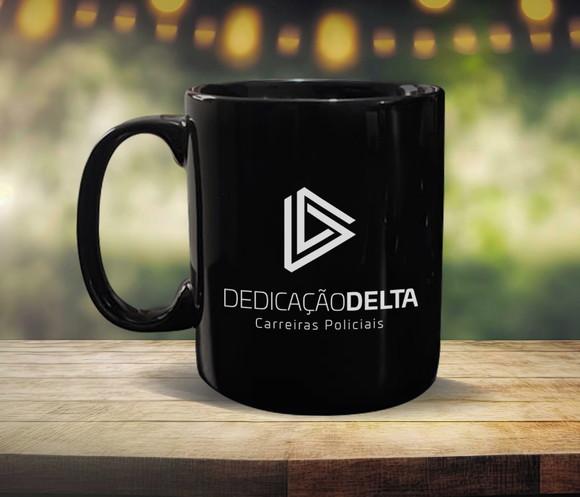 Caneca Preta Personalizada de Porcelana 300ml - 48 Unidades