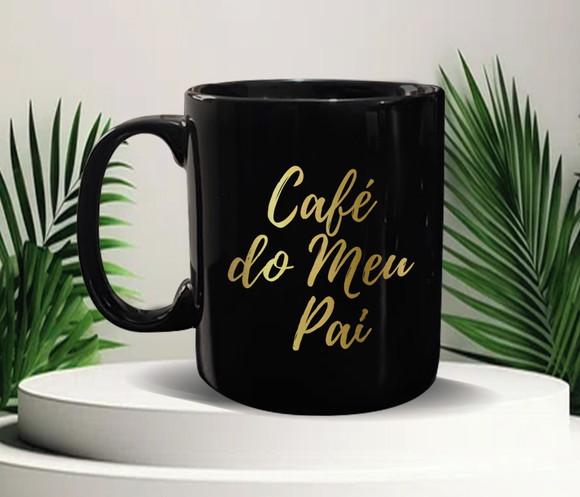 Caneca Preta Personalizada de Porcelana 300ml - 48 Unidades