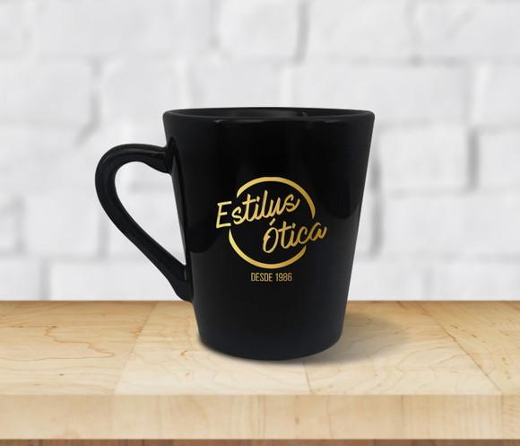 Caneca Tulipa Preta Personalizada 120ml - 24 Unidades