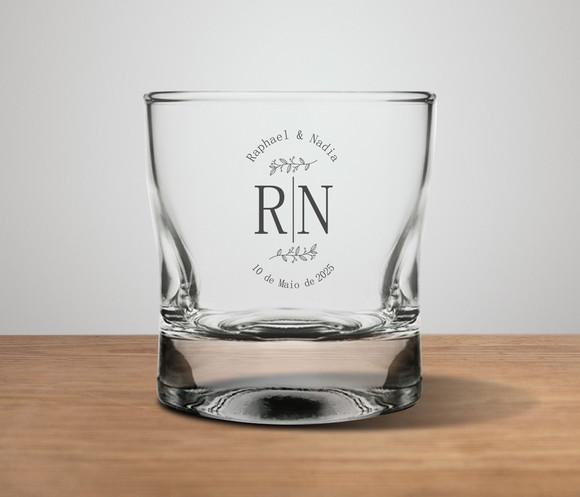 Copo de Whisky Personalizado Amassadinho 250ml - 100 Unidade