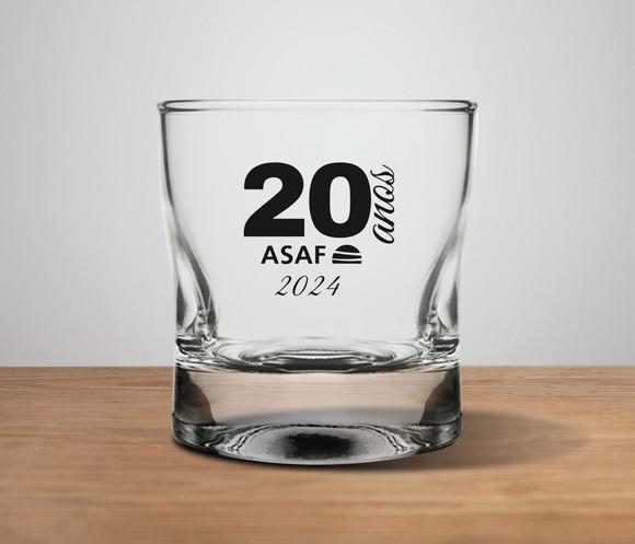 Copo de Whisky Personalizado Amassadinho 250ml - 24 Unidades