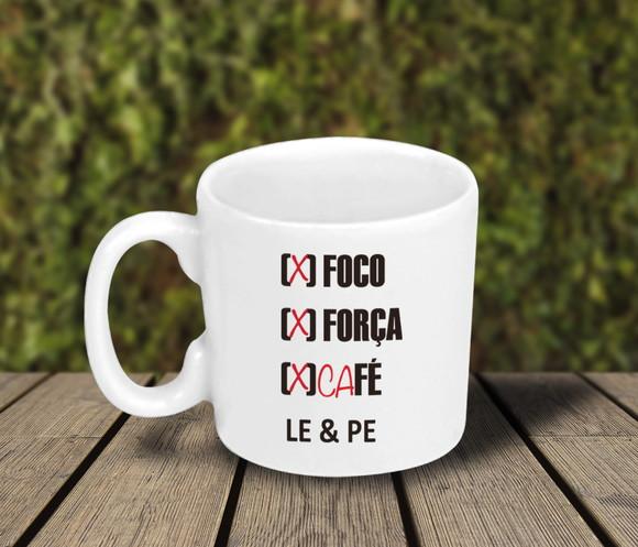 Mini Caneca Personalizada 100ml de Porcelana - 100 Unidades