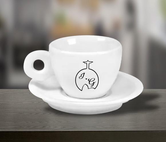 Xícara de Café Personalizada Coquinho de 70ml - 12 Unidades
