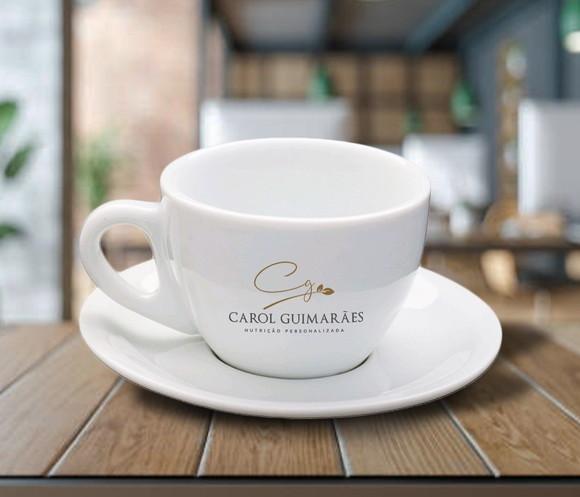 Xícara de Café Personalizada Cremosa de 90ml - 12 Unidades