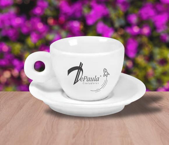 Xícara de Café Personalizada Cremosa de 90ml - 24 Unidades