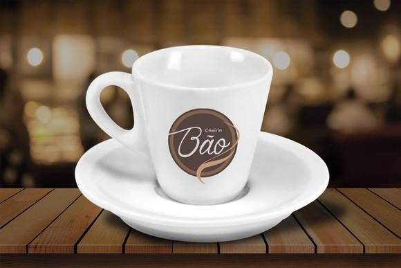 Xícara de Café Personalizada Pirâmide de 70ml - 24 Unidades