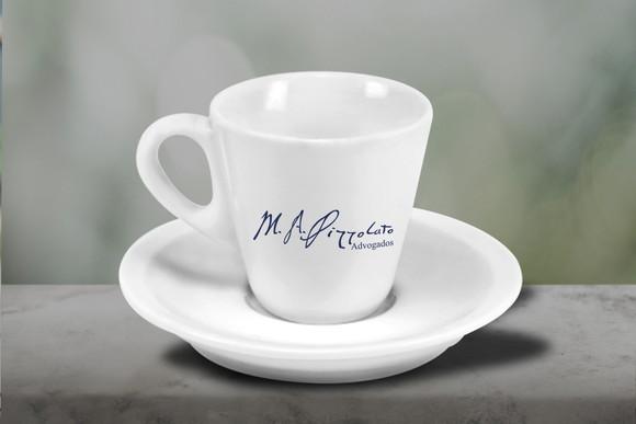 Xícara de Café Personalizada Pirâmide de 70ml - 24 Unidades