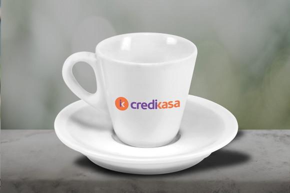 Xícara Personalizada Pirâmide de 70ml - Kit 48 Unidades