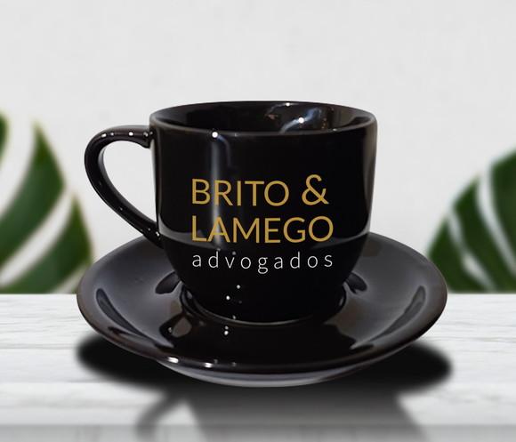 Xícara Preta Personalizada de 170ml - Kit 36 Unidades