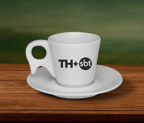 Xícara de Café Personalizada Pirâmide de 70ml - 12 Unidades