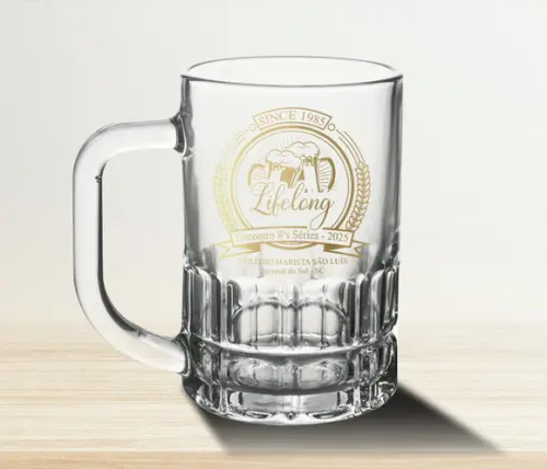 Caneca de Chopp Personalizada Munich 300ml - 48 Unidades