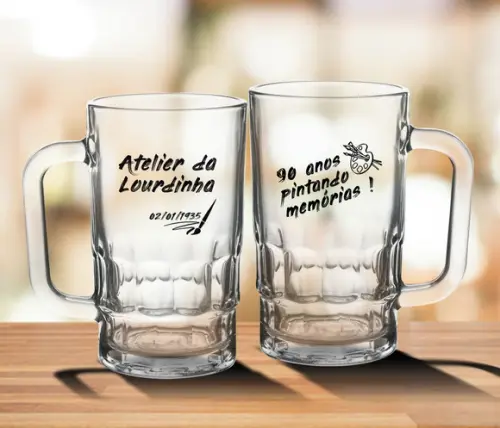 Caneca de Chopp Personalizada Munich 350ml - 24 Unidades