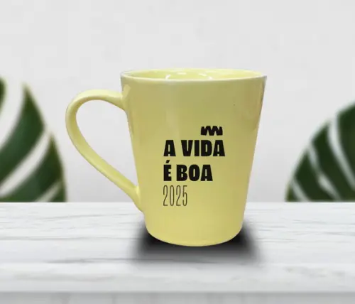 Caneca Empilhável Preta Personalizada 200ml - 12 Unidades